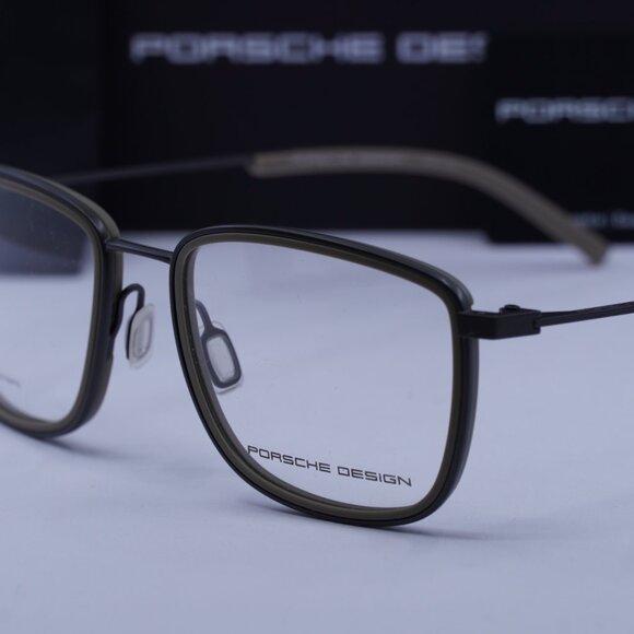 Porsche Design P8365 E Square Eyeglasses - Dark Grey/Black 53mm - Picture 5 of 11